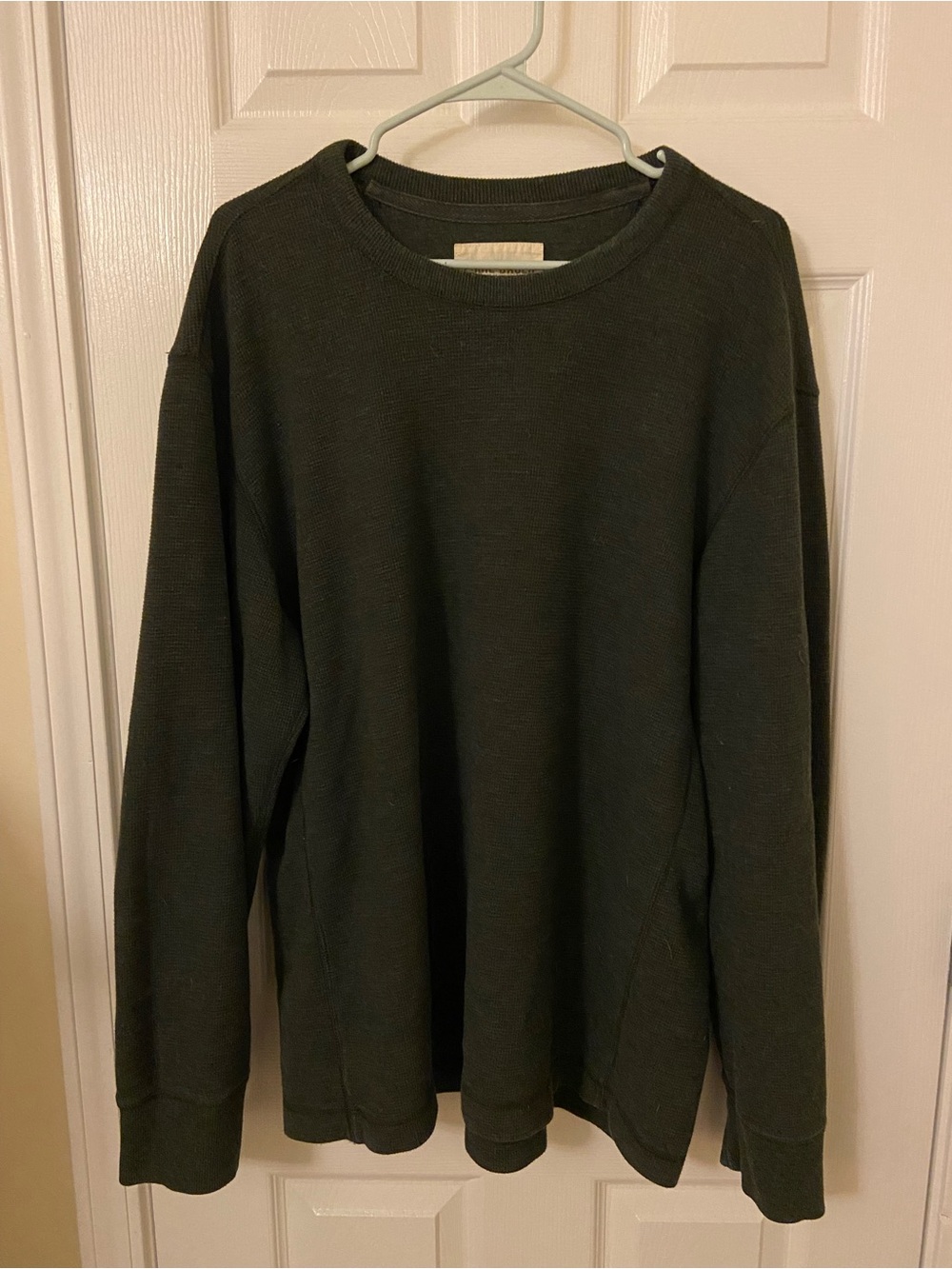 Eddie Bauer Long Sleeve Crewneck Pullover - Dark Olive Green